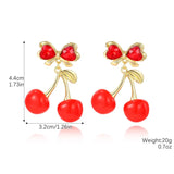 18K Gold-Plated Cherry Drop Earrings