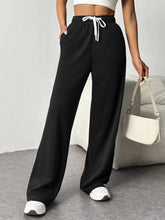 Drawstring Wide Leg Pants
