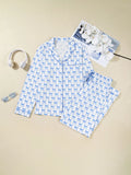 Bow Print Pajama Set – Long Sleeve Shirt & Pants | Felvior