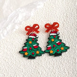 Christmas Tree Drop Earrings – Acrylic Holiday | Felvior