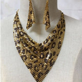 Leopard Necklace and Earrings Jewelry Set