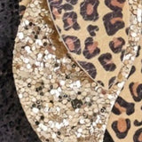 Leopard Print Leather Leaf Drop Earrings