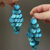 Stainless Steel Shell Dangle Earrings