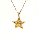 Stainless Steel Zircon Star Necklace