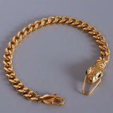 Titanium Steel Zircon Snake Bracelet