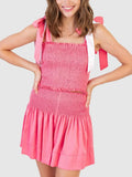 Smocked Tie Shoulder Cami and Shorts Set