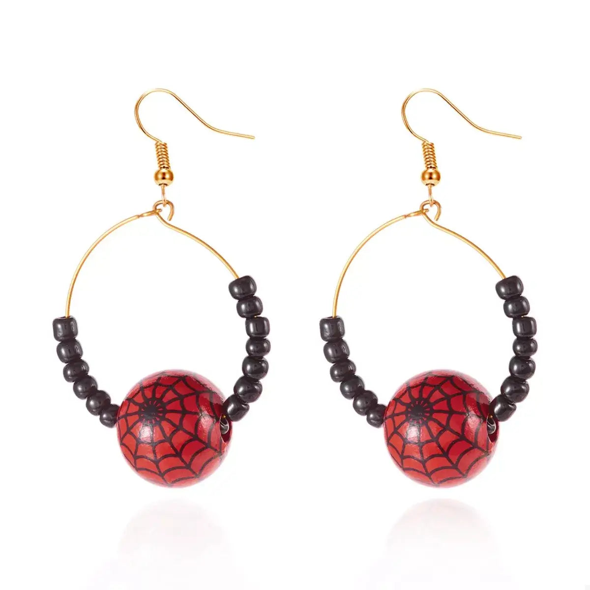 18K Gold-Plated Halloween Bead Earrings