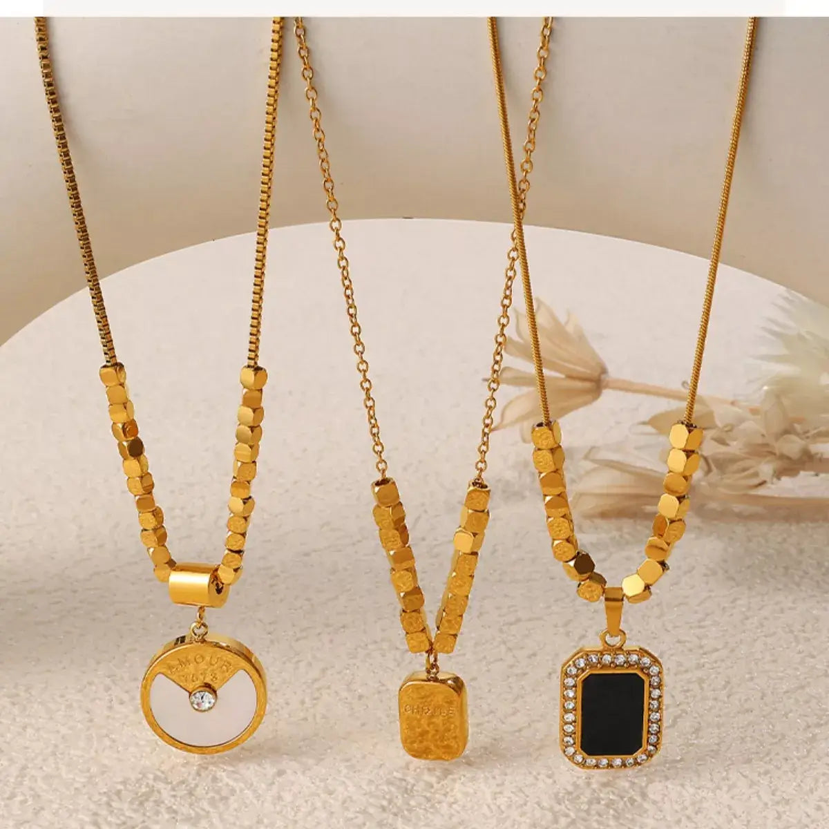 18K Gold-Plated Pendant Necklace