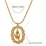 18K Gold-Plated Stainless Steel Flower Pendant Necklace