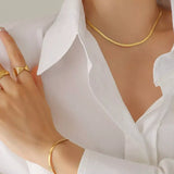 18K Gold-Plated Titanium Steel Necklace