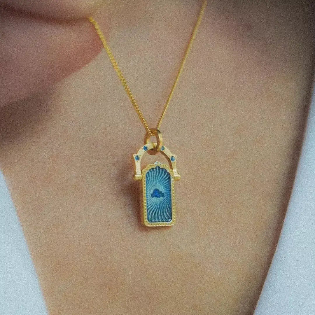 18K Gold-Plated Titanium Steel Pendant Necklace