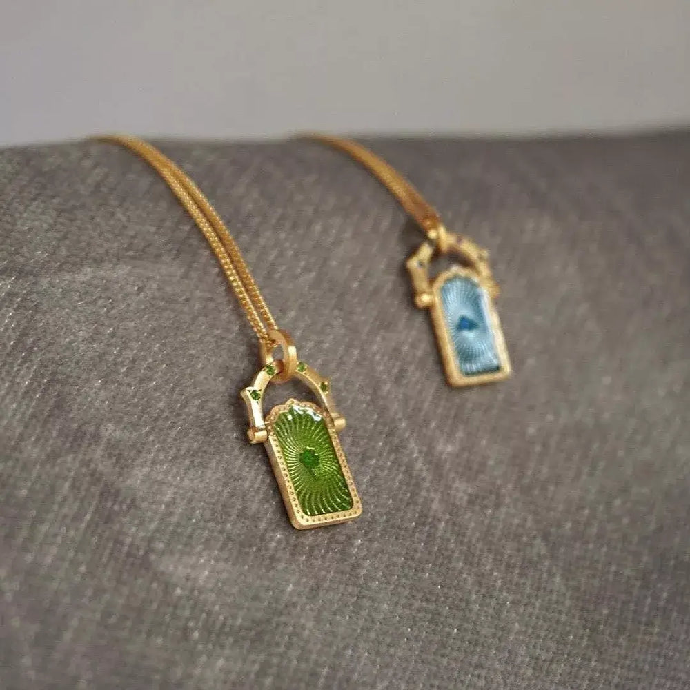 18K Gold-Plated Titanium Steel Pendant Necklace