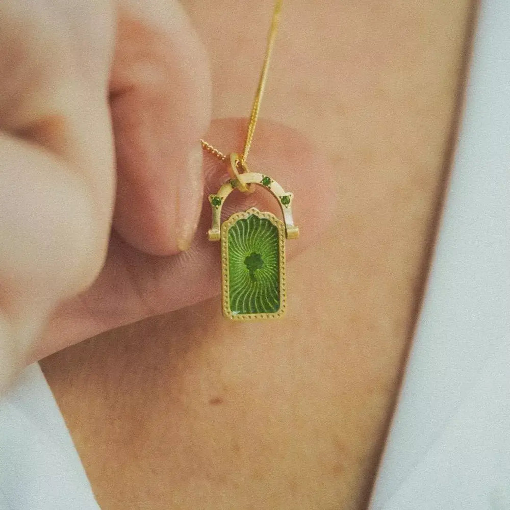 18K Gold-Plated Titanium Steel Pendant Necklace