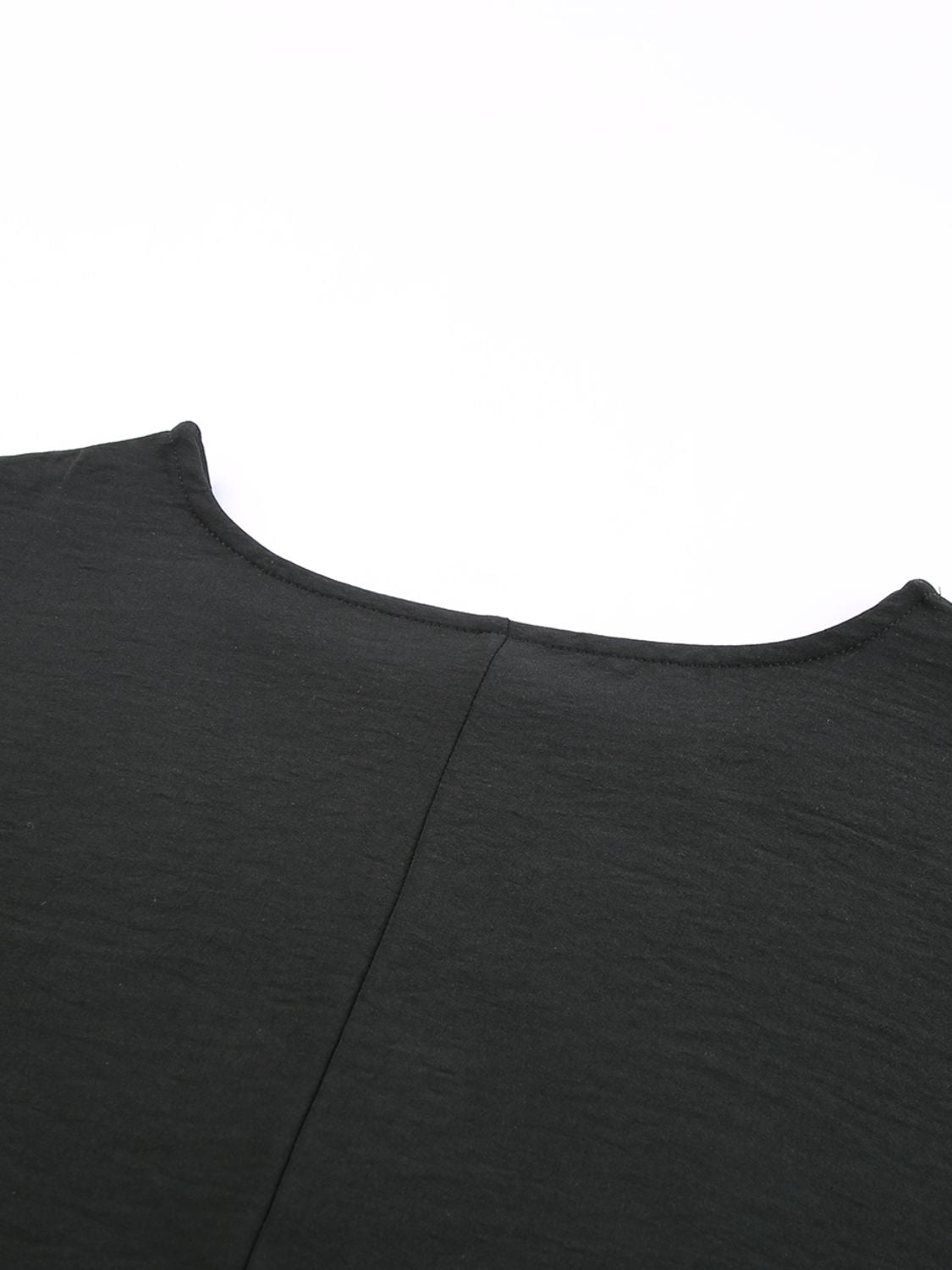 Round Neck Three-Quarter Sleeve Blouse