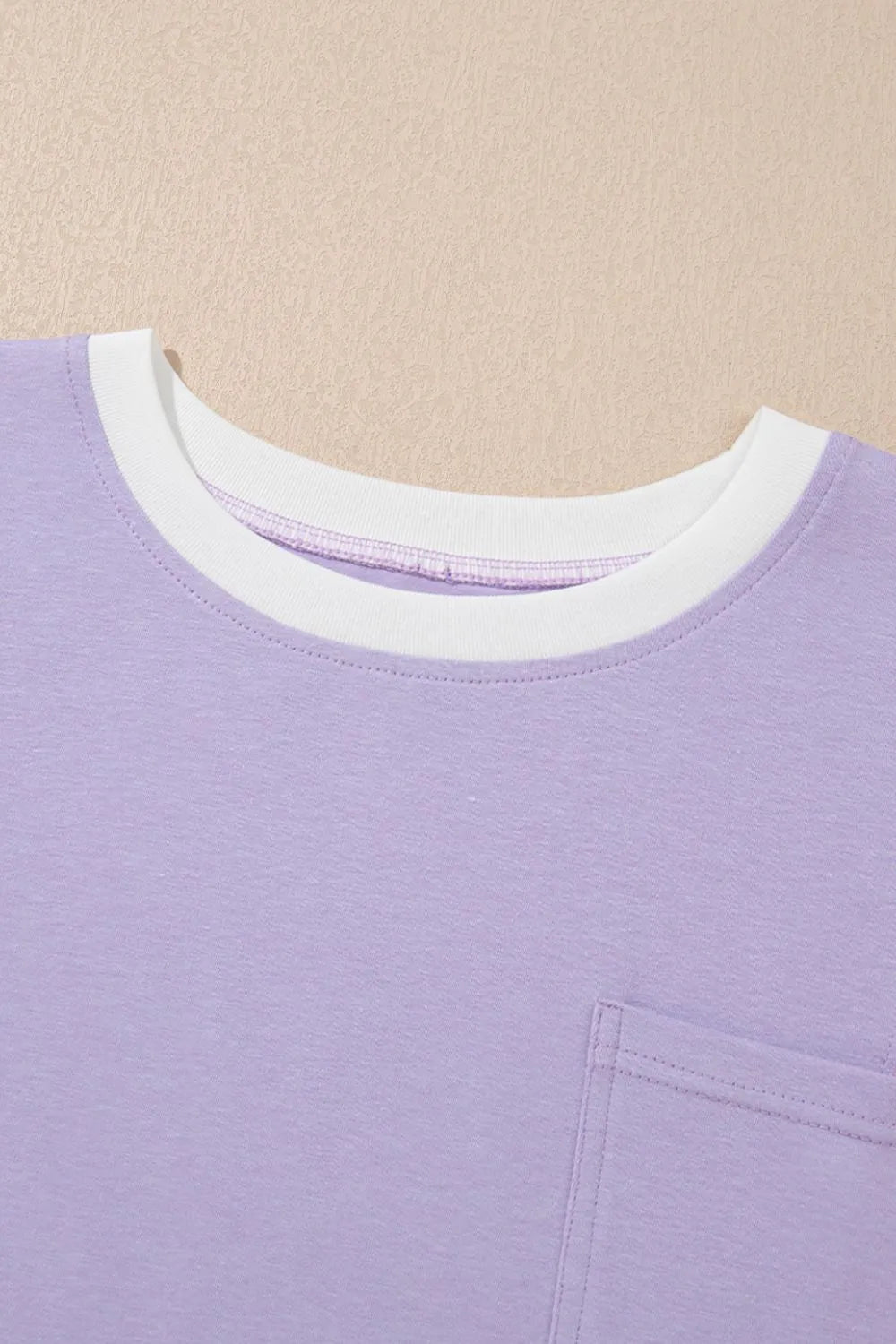 Color Block Patchwork Half Sleeve Oversized T Shirt