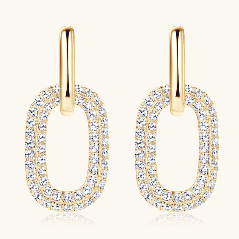 2.16 Carat Moissanite 925 Sterling Silver Earrings