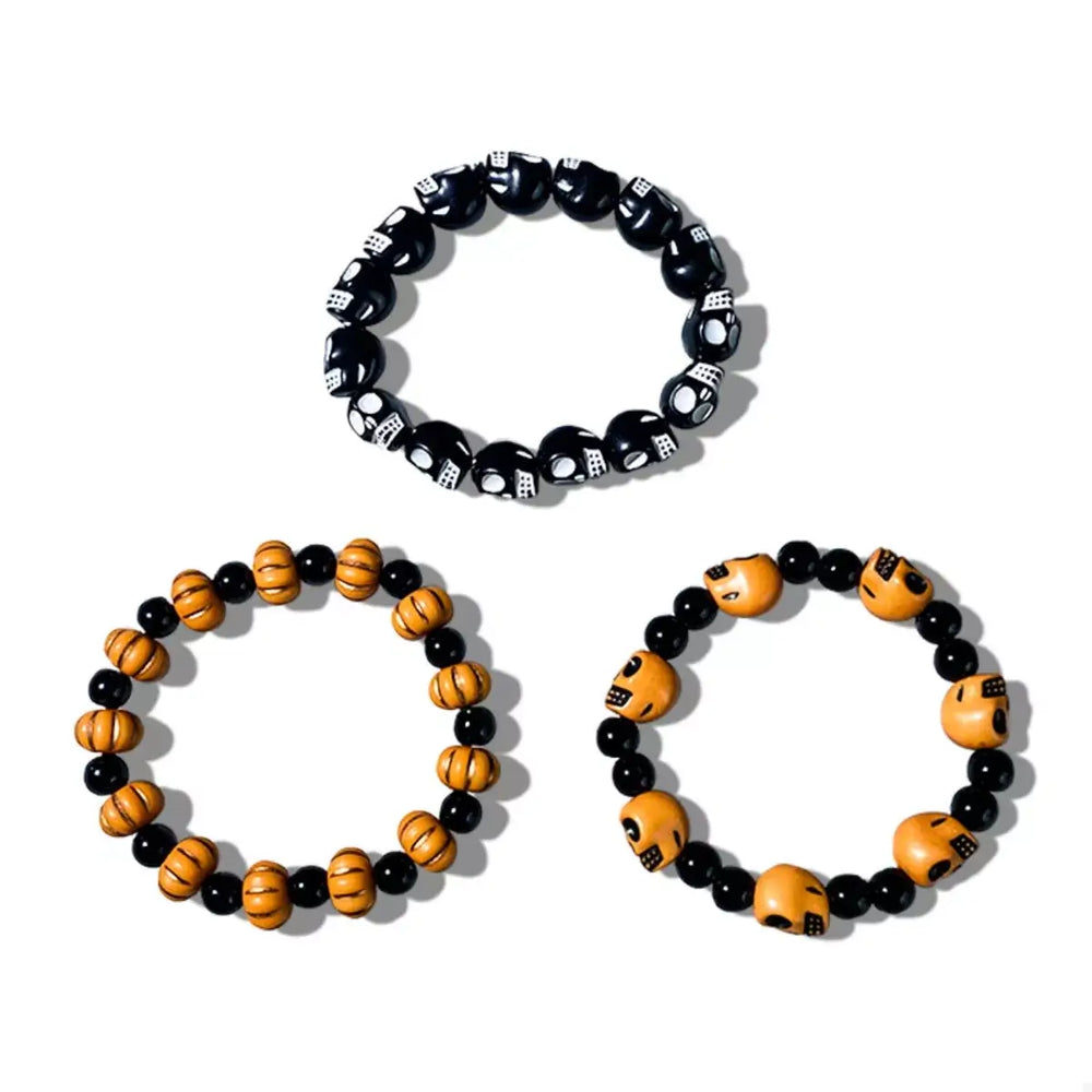 3 Piece Halloween Beaded Bracelet