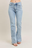 Judy Blue Full Size Tummy Control Vintage Wash Side Slit Slim Boot Jeans Plus Size