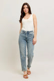 Judy Blue Full Size Hw Vintage Wash Double Roll Cuff Bf Jeans Plus Size