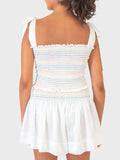 Smocked Tie Shoulder Cami and Shorts Set