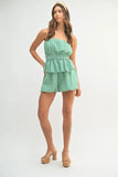 MABLE Gingham Tube Top and Shorts Set