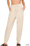 Zenana Drawstring Scuba Sweatpants with Pockets