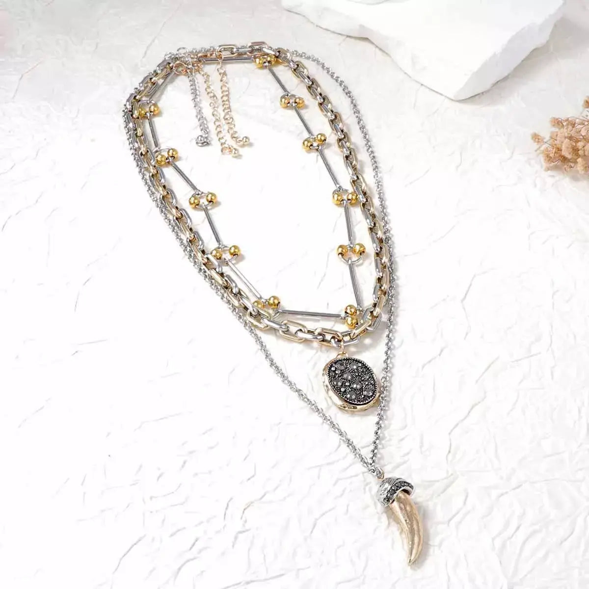 3 Piece Chain Pendant Necklace