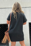 Graphic Round Neck Short Sleeve Tee Dress