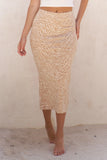 Jade By Jane Full Size Zebra Print Side Slit Midi Skirt Plus Size