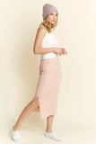 Jade By Jane Zebra Print Side Slit Midi Skirt