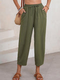 Full Size Drawtising Cropped Jogger Pants Plus Size