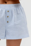 Striped Elastic Waist Shorts