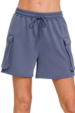 Zenana Scuba Thigh Pocket Shorts