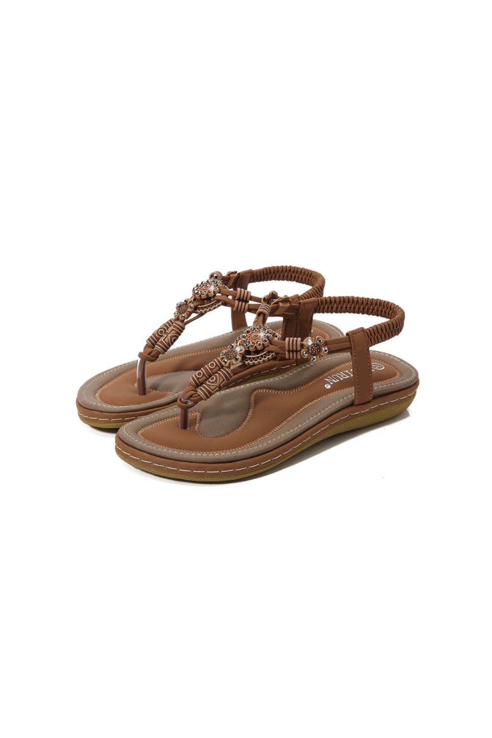 PU Leather Toe Post Flats Sandals