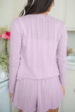 Button Down Cardigan, Cami and Shorts Set