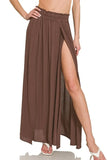 Zenana Woven Crinkle Gauze Long Skirts