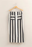 HYFVE Striped Pocket Detail Maxi Skirt