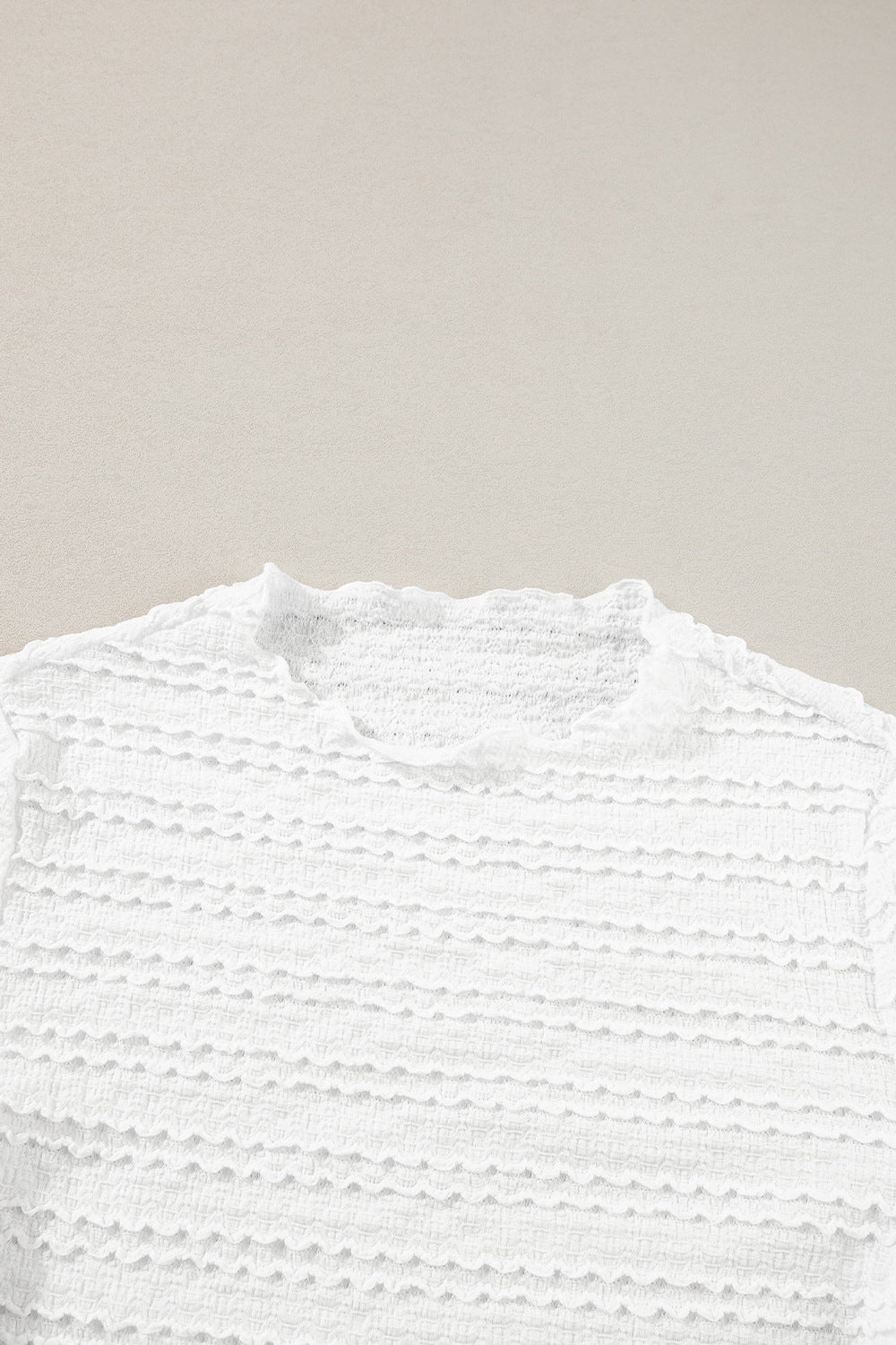 Long Sleeve Jacquard Slim Top