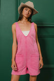 BiBi Patch Vintage Washed Denim Shortall