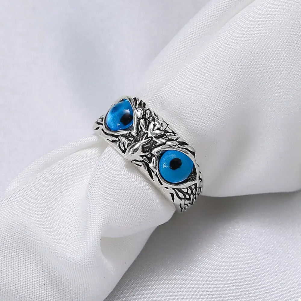 Alloy Owl Eyes Ring