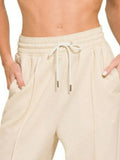 Zenana Drawstring Scuba Sweatpants with Pockets