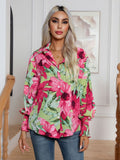 Button Down Printed Long Sleeve Shirt