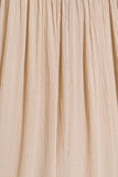 Zenana Woven Crinkle Smocked Waist Maxi Skirt W Pockets