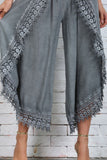 Full Size Lace Detail Wide Leg Pants Plus Size
