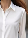 Button Down Collared Neck Long Sleeve Shirt