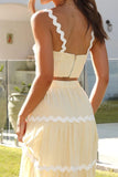 Contrast Trim Cami and Maxi Skirt Set