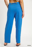 Umgee Drawstring Wide Leg Casual Pants