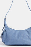 Fame Braided Accent Double Pocket Shoulder Bag