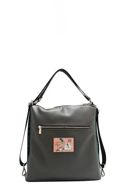 Nicole Lee USA Multifunction Adjustable Strap Eco-Leather Backpack