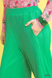 Umgee Wide Leg Textured Pants